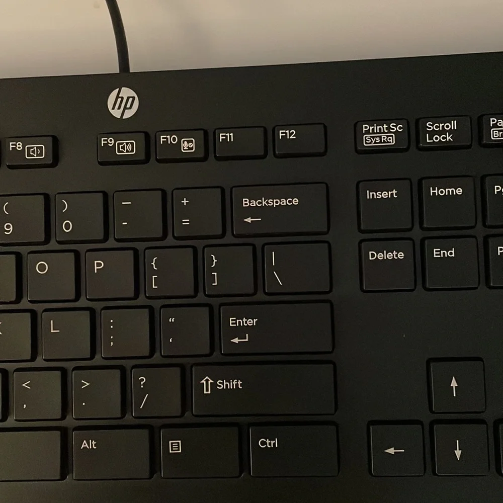 HP Keyboard, New, 17.5 inches long, black